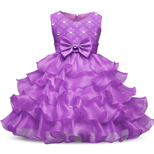 Vestido floral de tutu fofo para meninas, vestidos para festa de casamento, roupas para crianças, aniversário, natal, vestido de baile 2024 - compre barato
