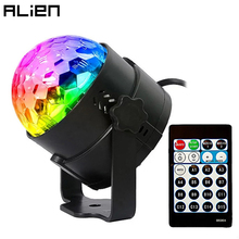 ALIEN-bola mágica de cristal activada por sonido, 4W, 15 colores, RGB, LED de escenario con efecto iluminación, lámpara de fiesta, DJ con mando a distancia 2024 - compra barato