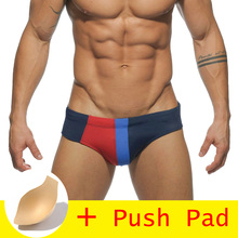 Bañador Realzador de cintura baja para hombre, ropa de baño Sexy, bañadores, pantalones cortos de baño, Gay 2024 - compra barato