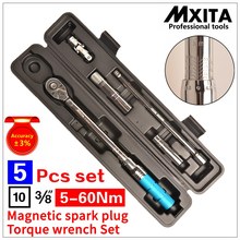 MXITA-Juego de llaves dinamométricas magnéticas para reparación de bujías, llave clic, llave de torsión ajustable, herramienta manual, 5 uds. 2024 - compra barato