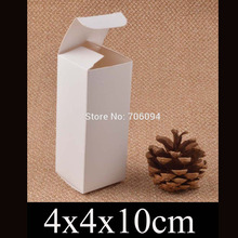 4*4*10cm Cosmetic/Jewerly white paper box 1.6''*1.6''*3.9'' gift boxes,Essential oil box,custom box logo 100pcs/lot 2024 - buy cheap