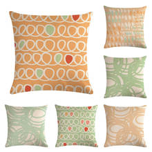 Decorative Pillows Case Colorful Orange Geometric Cushion Cover Home Decor Plain Throw Pillowcase Cushion Cover 45x45cm 2024 - buy cheap