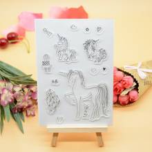 Unicorn Scrapbook DIY photo cards account rubber stamp clear stamp transparent stamp 11x16cm CS1224 2024 - buy cheap