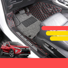 Car mat car interior special all surrounded by silk ring leather mat carpet For Mitsubishi ECLIPSE CROSS 2018 2019 2024 - buy cheap