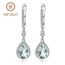 GEM'S BALLET Natural Green Amethyst Prasiolite Gemstone Drop Earrings 925 Sterling Silver Earrings  Fine Jewelry for Women 2024 - buy cheap