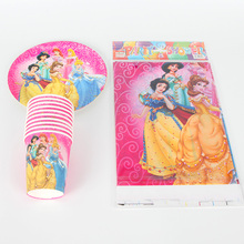 Juego de vasos de princesa para decoración de cumpleaños, suministros para fiesta de bebé, conjunto para 30 niños y niñas, 61 unids/lote 2024 - compra barato