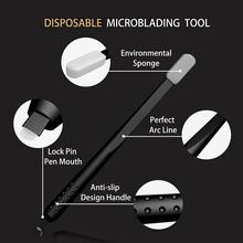 10pcs Microblading Manual Disposable Pen With Needles Eyebrow Tattoo Permanent Makeup 18 U Shape Needles Blades 2024 - buy cheap