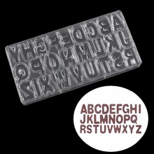 DIY alphabet Polycarbonate Chocolate Mold Hard PC Candy Mould Cake Decorating Tools Bakeware pan 2024 - buy cheap