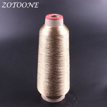 Zotoone metálico ouro bordado linha de costura poliéster costura suprimentos atacado linha para jeans roupas diy artesanal 2024 - compre barato