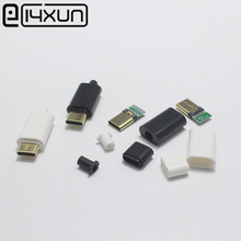 EClyxun-USB OTG chapado en oro 3,1, 5P, tipo C, enchufe macho, soldadura, tipo USB-C, 4 en 1, reparación artesanal, Conector de cargador de Cable para teléfono 2024 - compra barato