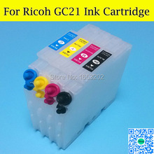 4 cores/conjunto gc21 cartucho de tinta para ricoh gc 21 com chip de arco para ricoh gx5050n/gx3050sfn/gx3050n/gx3000sfn/gx2500/gx2050n 2024 - compre barato