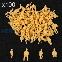 100Pcs All Seated Figures HO scale 1:100 Unpainted People Model Railway 2024 - buy cheap