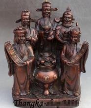 Estatua de Dios Fengshui china, cuenco del Tesoro de bronce rojo de 12 pulgadas, 5 camino de riqueza montura, estatua de Dios 2024 - compra barato