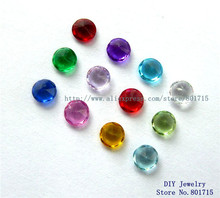 12pcs mix color 4mm round birthstone floating charm for memory love locket as Mom Dad sister brother grandma gift 2024 - buy cheap