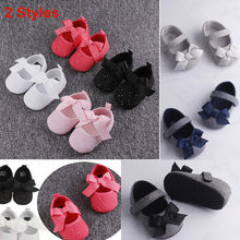 Hot Toddler Girl Crib Shoes Newborn Baby Bowknot Soft Sole Prewalker Sneakers Cute Dot Flower Plaid First Walker 0-18M 2024 - buy cheap