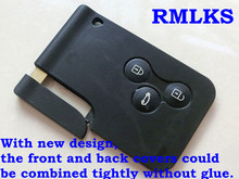 RMLKS 3 Buttons Key Card Case For Renault Clio Megane Scenic Grand Scenic Car Replacement Remote Key Cover Shell Uncut Blade 2024 - buy cheap