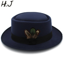 Men Autumn Felt Pork Pie Hat for Lad Crushable Hat Breaking Bad Hat Walter Dad Winter Retro Fedora Hat 2024 - buy cheap