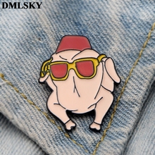 DMLSKY Friends Tv Show Turkey Brooch Cartoon Enamel Pins For Women Men Backpack Pins Personality Kids Pin Charm Jewelry M3589 2024 - buy cheap