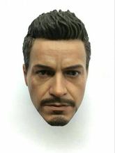 Cabeza esculpida para cuerpo de juguete, figura personalizada a escala 1/6, Tony Stark, versión de batalla, 2,0 2024 - compra barato