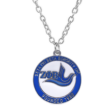 Collar con colgante de metal esmaltado Popular con la Carta griega de la sociedad ZETA PHI BETA sorority badge 2024 - compra barato