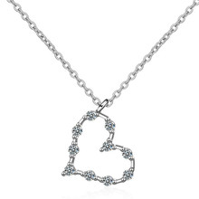 Colgante de Plata de Ley 925 con forma de corazón, colgante de cadena con forma de corazón, con forma de corazón, sin alergia, H393 2024 - compra barato