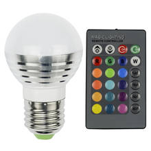 1Pcs 100% High Quality E27 E14 GU10 MR16 Led Lamp Spotlight 3W 110V 127V 220V Colorful RGB LED Bulb Christmas Chandelier Light 2024 - buy cheap