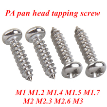 1000pcs Self Tapping Screws PA M1 M1.2 M1.4 M1.5 M1.7 M2 M2.3 M2.6 M3 Small Phillips Pan Head Laptop Screws Tapping Wood screw 2024 - buy cheap