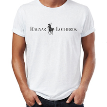 Men's T Shirt Vikings Ragnar Lothbrok on Horse Back Funny Badass Tee 2024 - buy cheap