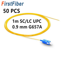 Jaqueta de pvc de 1m ou 50 peças, sc/lc upc fibra trançada simcanal 9/125, monomodal fibra ótica g657a 0.9mm 2024 - compre barato