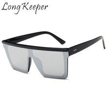 Long Keeper Sunglasses Women Men Mirror Sun Glasses Eyeglasses Eyewear Square Plastic Frame Clear Len UV400 Driving Gafas De Sol 2024 - buy cheap