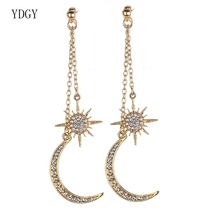 Ydgy New charming and Bright Star Crystal Pendant Earrings for Women 2019 Fashion Jewellery Jumps 2024 - buy cheap
