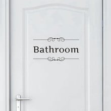 Bathroom Home Decor Wall Sticker Decal Bedroom Door Vinyl Art Mural 2024 - buy cheap