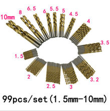 Conjunto de brocas giratórias manual fixreduzir 1.5mm-10mm, brocas revestidas de titânio hss, de alta velocidade, perfuração de brocas para metal 2024 - compre barato