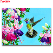 Bordado de diamantes, colibrí, pintura de diamantes, 5D, punto de cruz, animal, patrón, 3D, mosaico de diamantes, decoración del hogar 2024 - compra barato