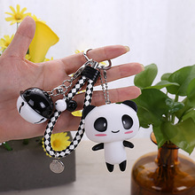 Chaveiro de silicone panda criativo bonita bolsa feminina chaveiro carro pendente presentes pequenos atacado 2024 - compre barato