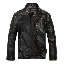Jaqueta de couro para motociclista masculina, casaco para homens jaqueta de couro corta ventos fashion com zíper 2024 - compre barato
