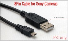 8-Pin USB Data Cable for Sony DSC-W180 W190 W310 W320 W330 W370 W510 W520 W530 W620 W630 W650 DSC-S650 S700 S730 S750 S780 S800 2024 - купить недорого