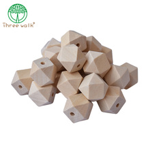 10-30mm Natural Faceted Wooden unfinished geometric Spacer Beads For Jewelry making Handmake DIY Accessory 2024 - buy cheap