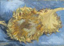 Arte para pared de salón dos girasoles de Vincent Van Gogh pinturas de alta calidad pintado a mano 2024 - compra barato