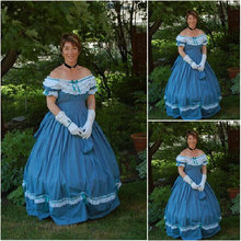 Chegada nova cliente fez Trajes Vestido do Victorian Do Vintage 1860 s Guerra Civil Southern Belle vestido de Baile Vestido Lolita vestidos US4-36 C-263 2024 - compre barato