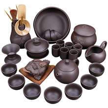 Yixing-juego de té de arena púrpura hecho a mano, tetera de cerámica de kungfú, tetera de arena púrpura, té de gaiwan turen, regalo de ceremonia 2024 - compra barato