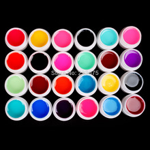 New DIY 24 PCS Mix Colors Glass UV Builder Gel Acrylic Nail Art Set for Nail Tips 2024 - buy cheap
