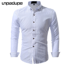 Unpadu New Brand 2018 Men Shirt Small Mushrooms Stitching Dress Shirt Slim Fit Camisa Masculina Casual Male Hawaiian Shirts Men 2024 - buy cheap