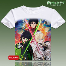 Seraph of the End T-Shirt Anime Yuichiro Hyakuya Cosplay Short Sleeve Tshirt Mikaela Hyakuya Breathable Tees 2024 - buy cheap