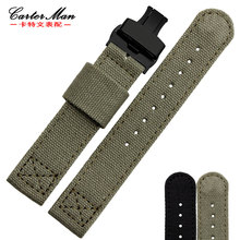 denim watchband for S-eiko NO.5 SNE331 SNE329 18mm 20mm 22mm black khaki NATO nylon watch strap with butterfly buckle bracelet 2024 - buy cheap