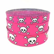 10yards/lot 7/8''22mm 5/8"16mm 3/8"10mm Cartoon Cute skulls 100% Polyester Woven Jacquard Ribbon Dog cat pet creative accessorie 2024 - buy cheap