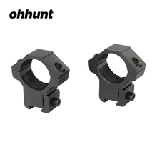 ohhunt 25mm 1 inch 2PCs Medium Profile 11mm Dovetail .22 Airgun Rings with Stop Pin Compact Size Hunting Scope Mount Accessories 2024 - buy cheap