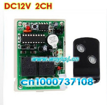 Controle remoto sem fio 12v 2ch 200m rf com sistema de controle remoto e transmissor de interruptor e receptor para porta de garagem e aplicativo