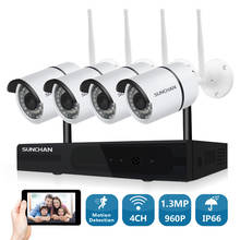 SUNCHAN 4CH CCTV System 960P NVR 4PCS 1.3MP 960P IR Outdoor P2P Wireless IP CCTV Camera Security System Camera Surveillance 2024 - buy cheap