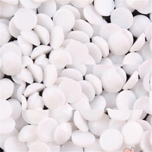 Blanco sólido ostentoso para manualidades, acrílico estrás facetado redondo, piedras acrílicas planas sin pegamento para decoración de artesanía a mano, 2-12MM 2024 - compra barato